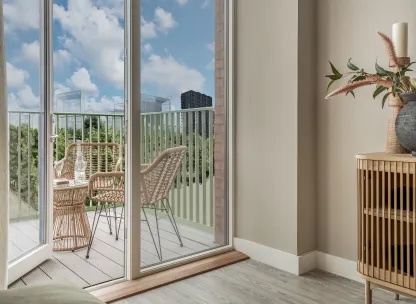 Dagenham Green - Apartment 865 balcony indicative view 